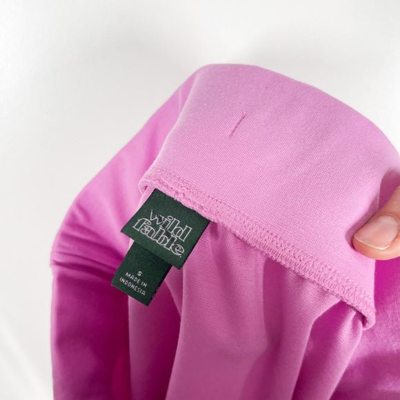 Wild Fable Active Mini Tennis Skirt Women’s Pink Knit A-Line‎ Stretch Drawstring - Picture 6 of 11